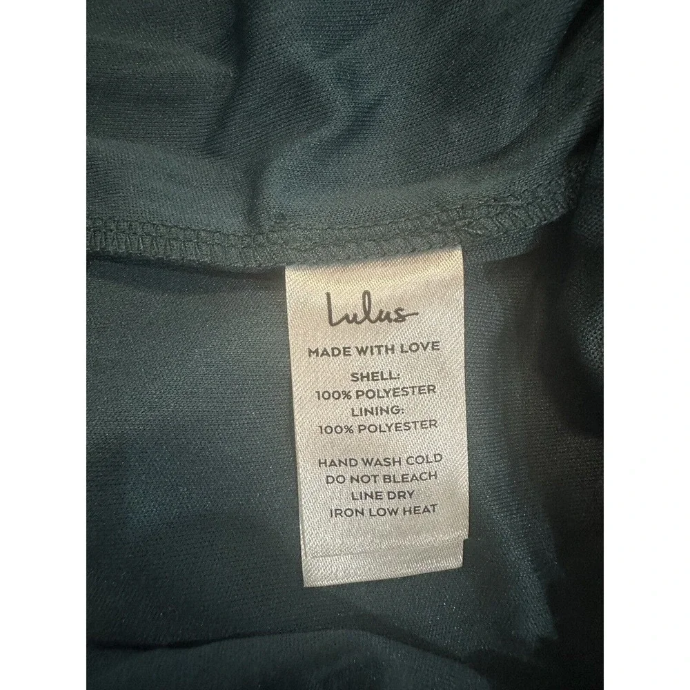 NWT Lulu’s Plisse Be Mine Teal Green Plisse Wide Leg Jumpsuit Size XS Lined Zip - Picture 10 of 16